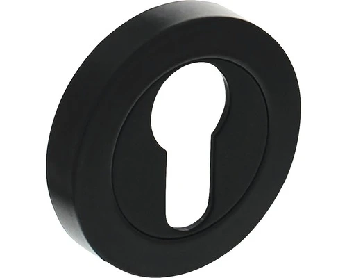 INTERSTEEL Rozet Rond Met Profielcilindergat Zwart Mat 1 INTERSTEEL Rozet Rond Met Profielcilindergat Zwart Mat