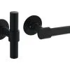 INTERSTEEL Deurkruk Paar L/T-model Op Rozet Zwart Mat
