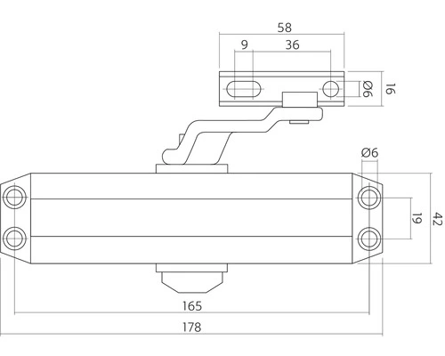 INTERSTEEL Deurdranger Met Schaararm DR122 Zwart 2 INTERSTEEL Deurdranger Met Schaararm DR122 Zwart - Afbeelding 2