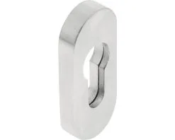 INTERSTEEL Veiligheidsrozet Schuif Ovaal 69x30 Mm RVS Geborsteld