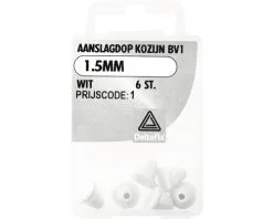 DELTAFIX Aanslagdopje BV1 1,5 Mm Wit, 6 Stuks