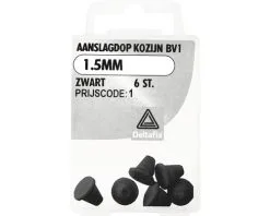 DELTAFIX Aanslagdopje BV1 1,5 Mm Zwart, 6 Stuks