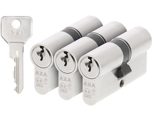 AXA Dubbele Veiligheidscilinder 7211 Security 30-30, 3 Stuks 1 AXA Dubbele Veiligheidscilinder 7211 Security 30-30, 3 Stuks