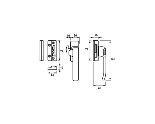 AXA Raamsluiting 3327 Rechtsdraaiend Alu F1 2 AXA Raamsluiting 3327 Rechtsdraaiend Alu F1 - Afbeelding 2