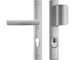 AXA Veiligheidsbeslag Curve Plus Smal 6765-35-11/72K Duw/kruk D-duwer PC72 Anti-kerntrek Aluminium F1