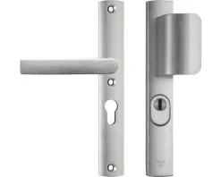 AXA Veiligheidsbeslag Curve Plus Smal 6765-35-11/55K Duw/kruk D-duwer PC55 Anti-kerntrek Aluminium F1