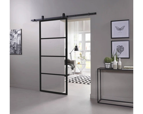 PERTURA 2500 Schuifdeursysteem Recht Zwart 2 PERTURA 2500 Schuifdeursysteem Recht Zwart - Afbeelding 2