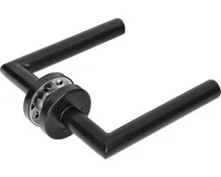 PERTURA Deurkruk Paar Recht Op Rozet Zwart