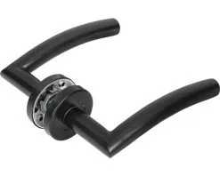 PERTURA Deurkruk Paar Rond Op Rozet Zwart