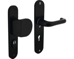 INTERSTEEL Veiligheidsbeslag Ovaal Duw/kruk PC72 Anti-kerntrek Zwart Mat