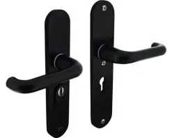 INTERSTEEL Veiligheidsbeslag Ovaal Kruk/kruk PC55 Anti-kerntrek Zwart Mat