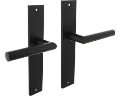 INTERSTEEL Deurkruk Paar Bastian Op Blindschild Zwart Mat