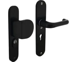 INTERSTEEL Veiligheidsbeslag Ovaal Duw/kruk PC55 Anti-kerntrek Zwart Mat