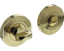 INTERSTEEL Rozet Rond Met WC-/badkamersluiting Messing Titaan PVD