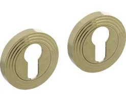 INTERSTEEL Rozet Rond Met Profielcilindergat Messing Titaan PVD