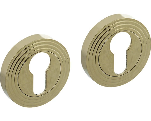 INTERSTEEL Rozet Rond Met Profielcilindergat Messing Titaan PVD 1 INTERSTEEL Rozet Rond Met Profielcilindergat Messing Titaan PVD