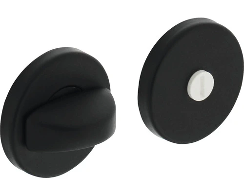 INTERSTEEL Rozet Rond Met WC-/badkamersluiting Zwart Mat 1 INTERSTEEL Rozet Rond Met WC-/badkamersluiting Zwart Mat