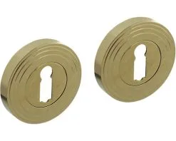 INTERSTEEL Rozet Rond Met Sleutelgat Messing Titaan PVD