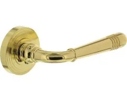 INTERSTEEL Deurkruk Paar Emily Op Rozet Messing Titaan PVD