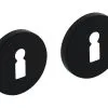 INTERSTEEL Rozet Rond Met Sleutelgat Zwart Mat, 2 Stuks