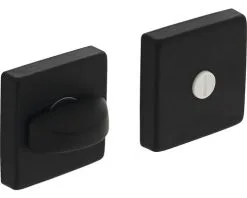 INTERSTEEL Rozet Vierkant Met WC-/badkamersluiting Zwart Mat