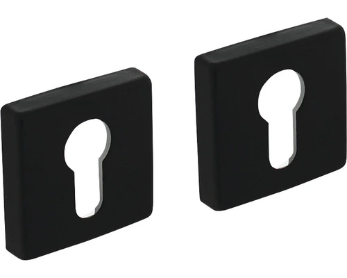 INTERSTEEL Rozet Vierkant Met Profielcilindergat Zwart Mat, 2 Stuks 1 INTERSTEEL Rozet Vierkant Met Profielcilindergat Zwart Mat, 2 Stuks