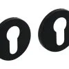 INTERSTEEL Rozet Rond Met Profielcilindergat Zwart Mat, 2 Stuks