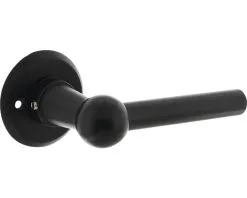 INTERSTEEL Deurkruk Paar L/L Bol Op Rond Rozet Zwart Mat