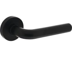 INTERSTEEL Deurkruk Paar Agatha Op Rozet Zwart Mat