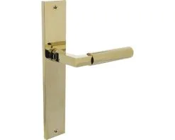 INTERSTEEL Deurkruk Paar Bau-Stil Op Blindschild Messing Titaan PVD