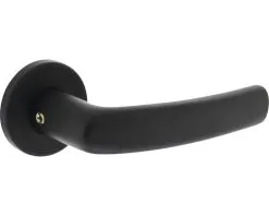 INTERSTEEL Deurkruk Paar Denham Op Rond Rozet Zwart Mat