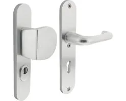 INTERSTEEL Veiligheidsbeslag Ovaal Duw/kruk PC72 Anti-kerntrek Aluminium F1