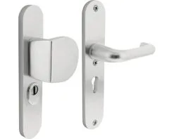 INTERSTEEL Veiligheidsbeslag Ovaal Duw/kruk PC55 Anti-kerntrek Aluminium F1