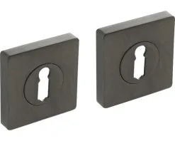 INTERSTEEL Rozet Vierkant Met Sleutelgat Antraciet