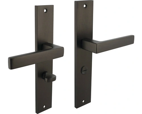 INTERSTEEL Deurkruk Paar Hera Op Schild Met WC-/badkamersluiting WC63/8 Antraciet 1 INTERSTEEL Deurkruk Paar Hera Op Schild Met WC-/badkamersluiting WC63/8 Antraciet