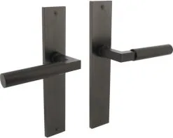 INTERSTEEL Deurkruk Paar Bau-Stil Op Blindschild Antraciet