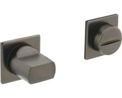 INTERSTEEL Rozet Vierkant Minimalistisch Zelfklevend Met WC-/badkamersluiting Antraciet