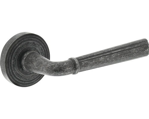 INTERSTEEL Deurkruk Paar Bellevue Op Rond Rozet Oud Grijs 1 INTERSTEEL Deurkruk Paar Bellevue Op Rond Rozet Oud Grijs