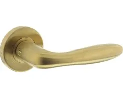 INTERSTEEL Deurkruk Paar Jupiter Op Rozet Messing Mat Titaan PVD