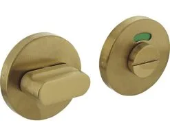 INTERSTEEL Rozet Rond Met WC-/badkamersluiting Messing Mat Titaan PVD