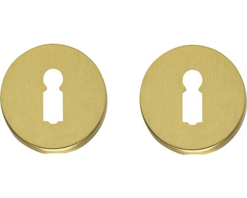 INTERSTEEL Rozet Rond Met Sleutelgat Messing Mat Titaan PVD, 2 Stuks 1 INTERSTEEL Rozet Rond Met Sleutelgat Messing Mat Titaan PVD, 2 Stuks