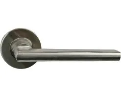 Deurkruk Paar Sven Op Rond Rozet RVS Geborsteld