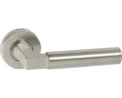 Deurkruk Paar Arkitekt Op Rozet RVS Geborsteld