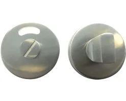 Rozet Rond Zweden Met WC-/badkamersluiting RVS Geborsteld