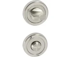 Rozet Rond Met WC-/badkamersluiting RVS-look