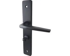 Deurkruk Paar Julia Op Schild Met WC-/badkamersluiting WC63/8 Zwart