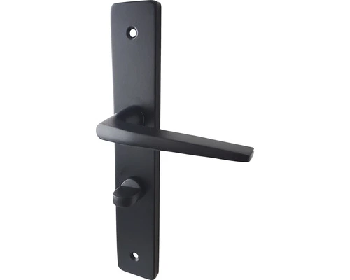 Deurkruk Paar Julia Op Schild Met WC-/badkamersluiting WC63/8 Zwart 1 Deurkruk Paar Julia Op Schild Met WC-/badkamersluiting WC63/8 Zwart