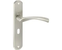 Deurkruk Paar Brova Op Schild Met Sleutelgat SL56 Nikkel Mat