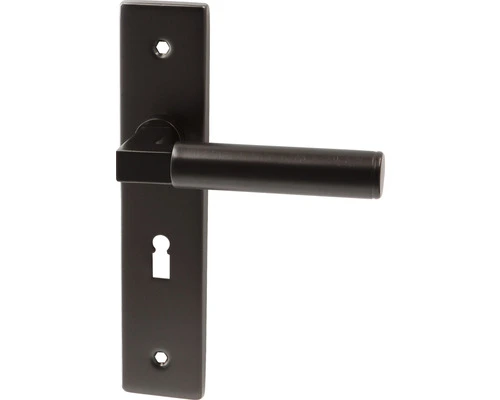 Deurkruk Paar Casa Op Schild Met Sleutelgat SL56 Zwart PVD 3 Deurkruk Paar Casa Op Schild Met Sleutelgat SL56 Zwart PVD - Afbeelding 3