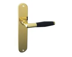 Deurkruk Paar Ensuite Op Blindschild Messing